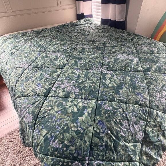 Vintage LAURA ASHLEY BRAMBLE BERRY Queen Reversible Comforter - Picture 2 of 8